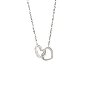 Collier gravé cœur entrelacé