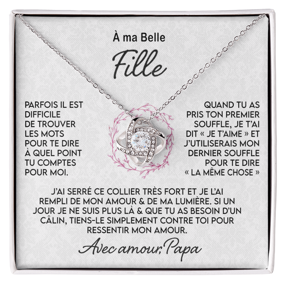 À ma Fille - Collier nœud First Breath, de papa