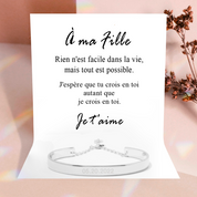 À ma fille - N'oublie jamais que je t'aime - Or Rose