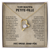 À ma belle Petite-fille - Sois courageuse et forte - Collier cœur
