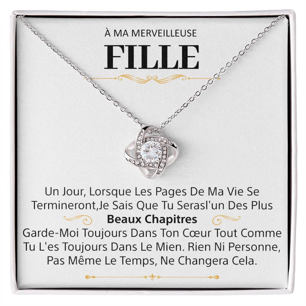 À ma Belle Fille - Collier nœud d'amour