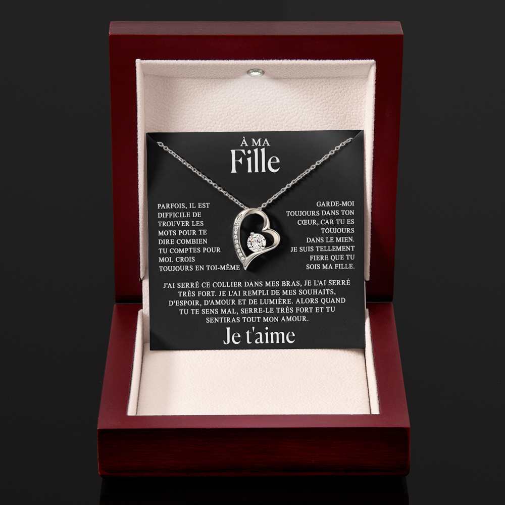 Collier coeur - À ma Fille - Or