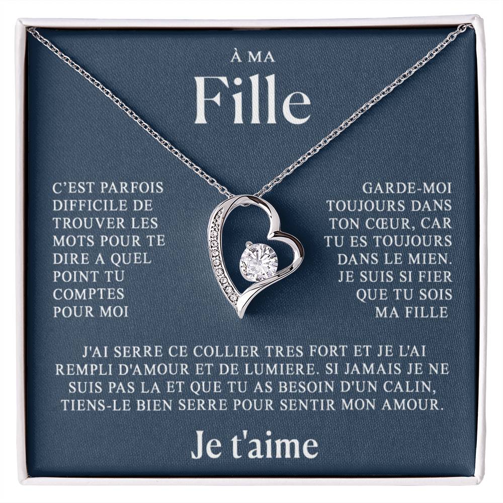 À ma Fille - Collier coeur