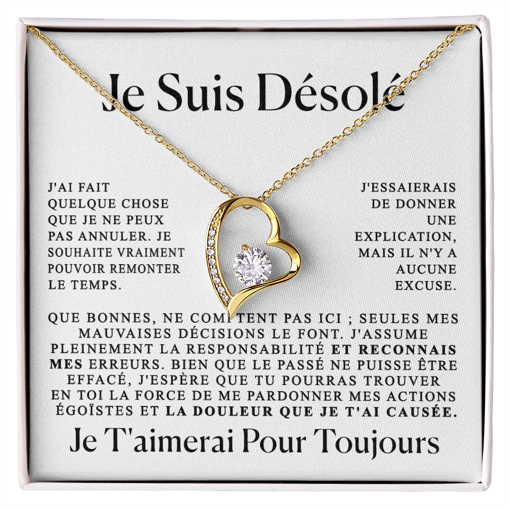 Cadeau d'excuses pour elle - Collier coeur