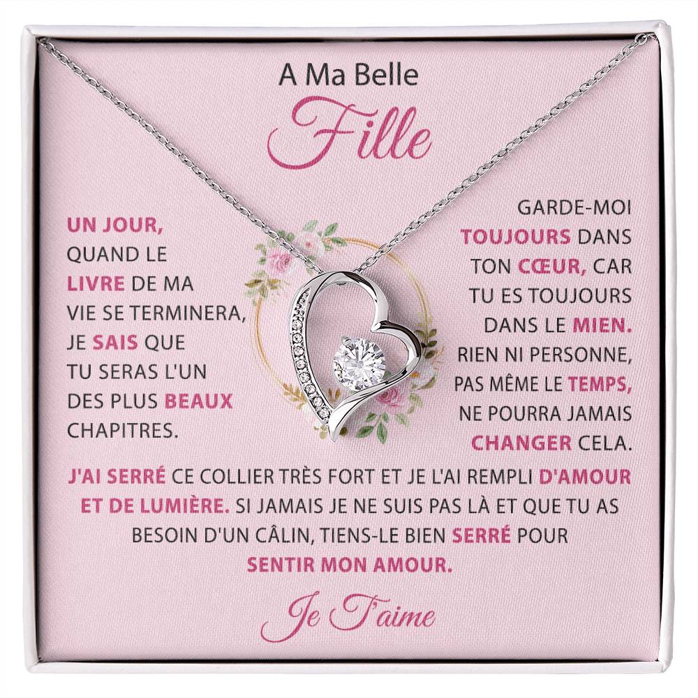 À ma Fille - Collier coeur