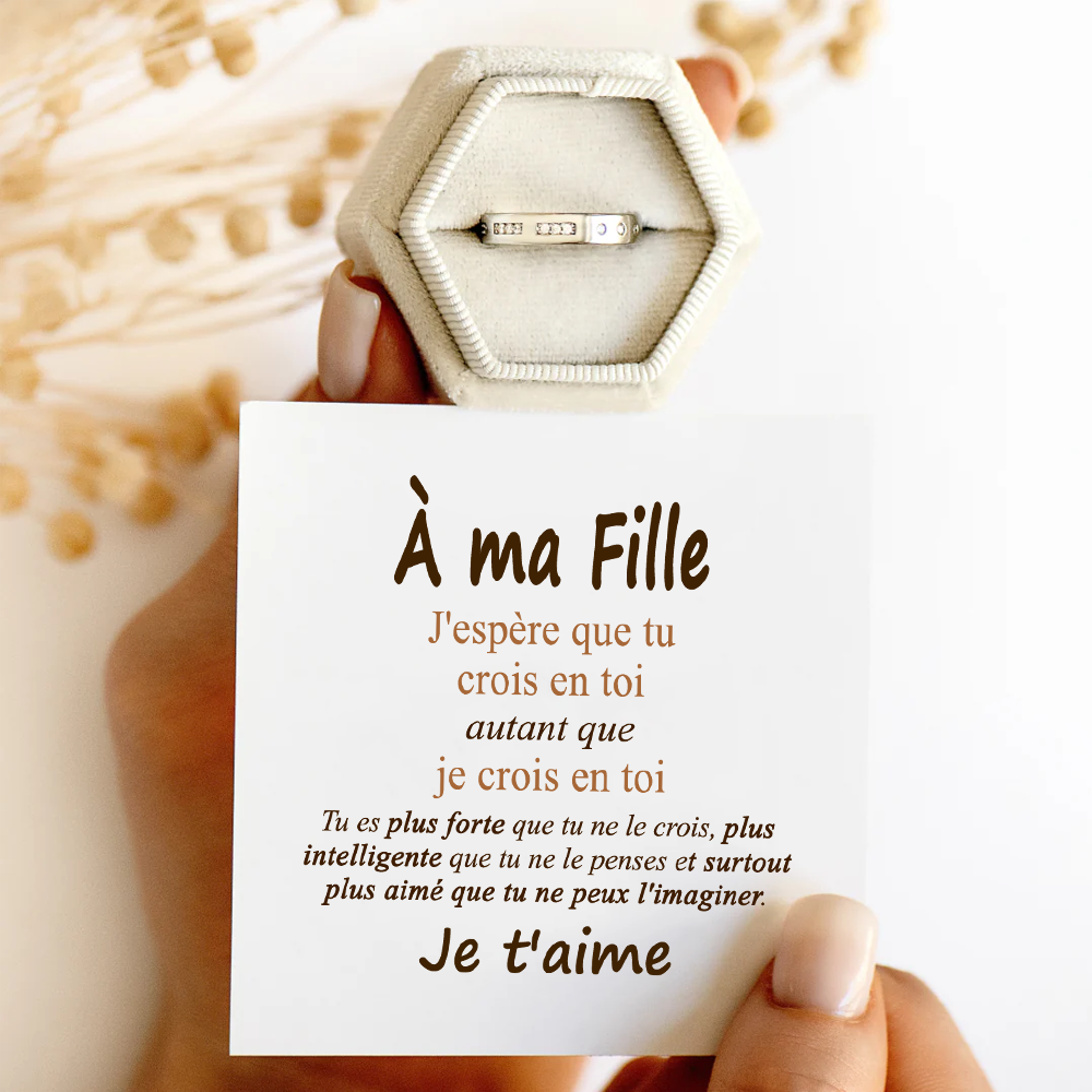 À ma Fille - Bague en or infini