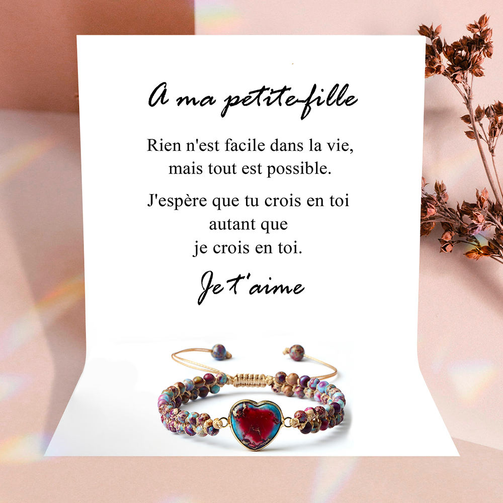 À ma Petite-fille - Bracelet coeur