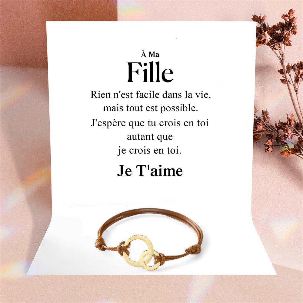 Bracelet familial - À mon Fils ou à ma Fille - Or