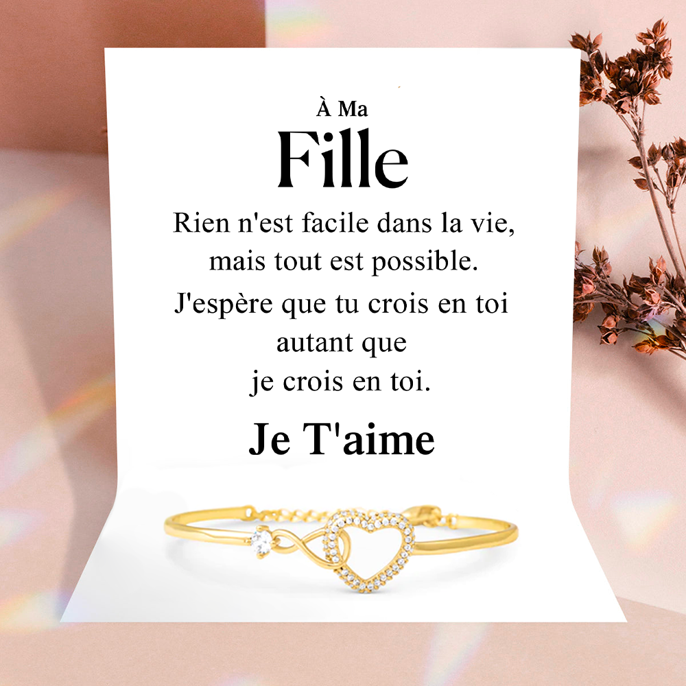 À ma Fille - Bracelet en or infini