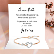 À ma Fille - Bracelet infini en or rose