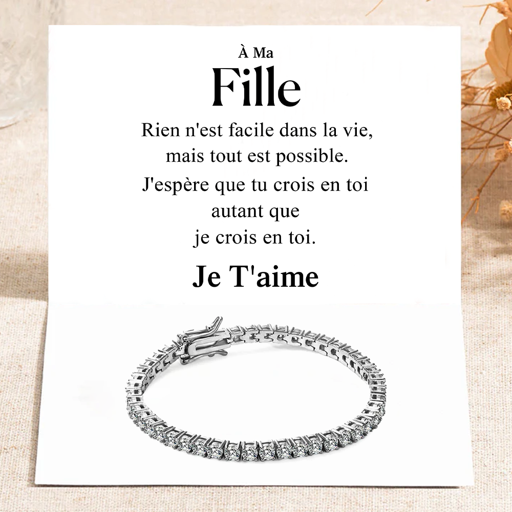 À ma Fille - Bracelet tennis
