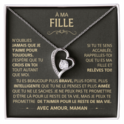 À ma Fille - Je t'aime, ta maman - Collier cœur