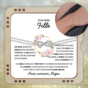 À ma Fille - Bracelet coeurs d'amour