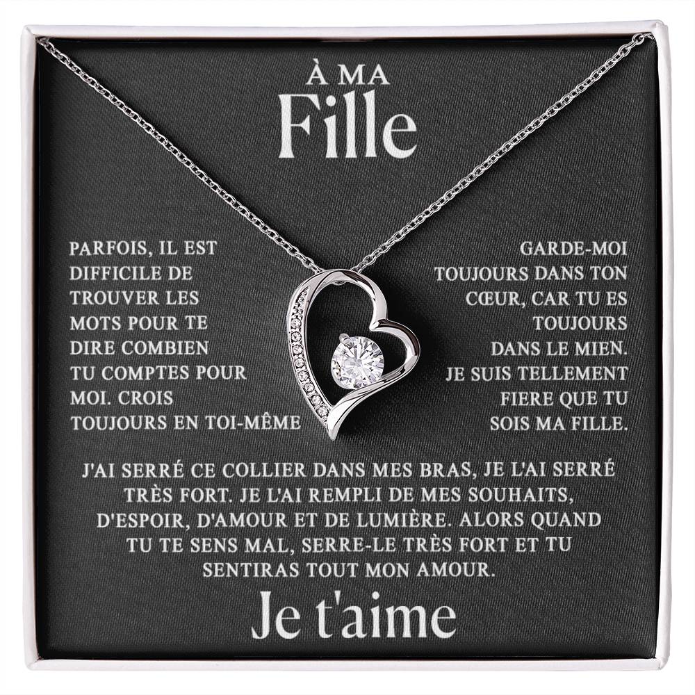 Collier coeur - À ma Fille - Or