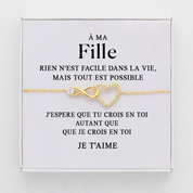 Bracelet À ma Fille - Coeur infini - Or Rose