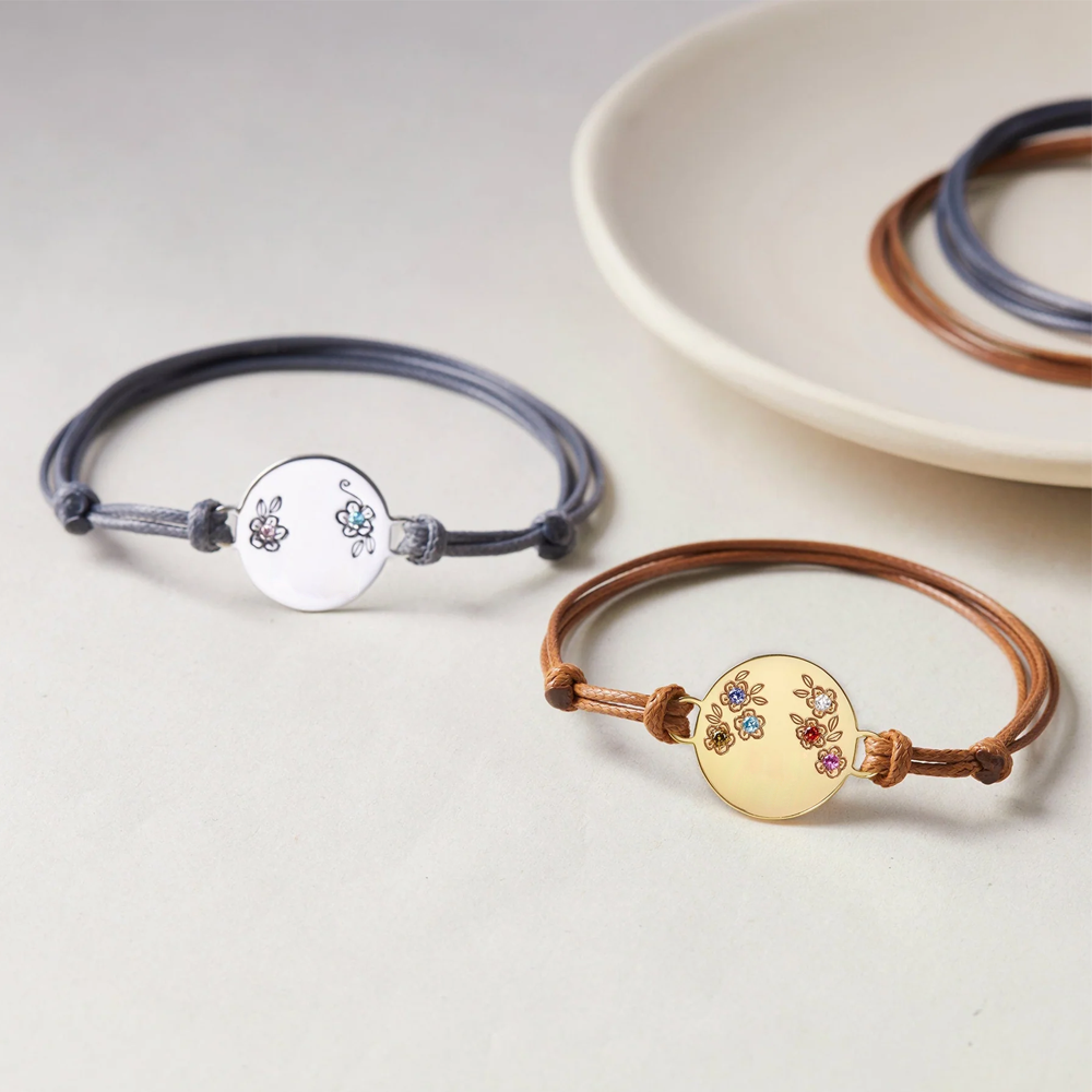 Bracelet de pierre de naissance pour enfants - Or