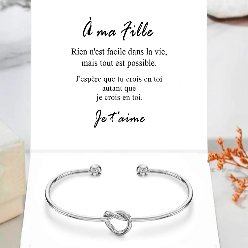 À ma Fille - Bracelet noeud d'amour