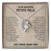 À ma belle Petite-fille - Sois courageuse et forte - Collier cœur