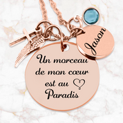 Un morceau de mon coeur - Collier commémoratif - Or Rose