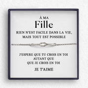À ma Fille - Bracelet noeud d'amour
