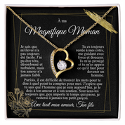 À ma Maman - Je t'aime de la part de mon fils - Collier cœur