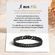 À mon Fils - Bracelet en acier inoxydable
