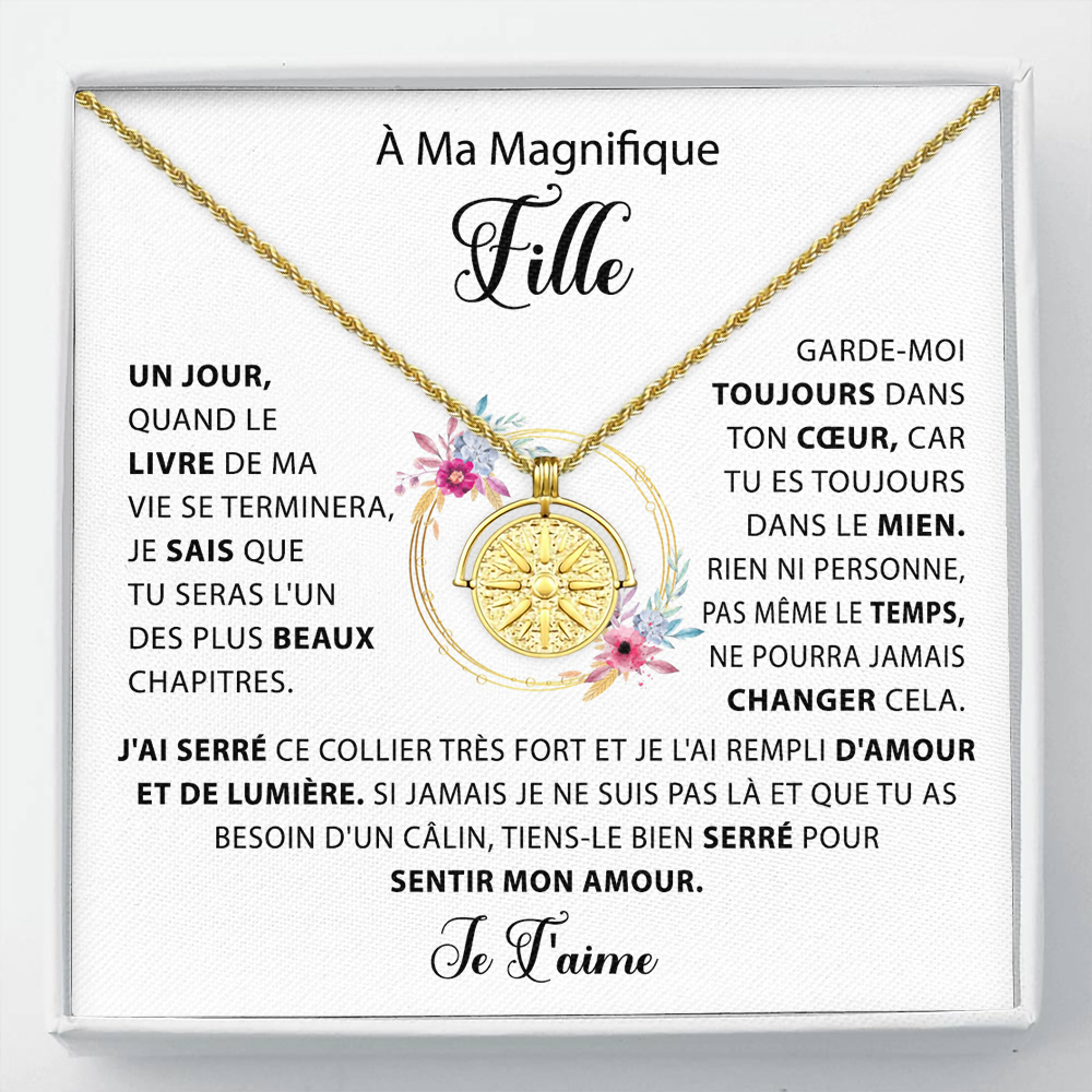 À ma Fille - Toujours briller - Collier soleil