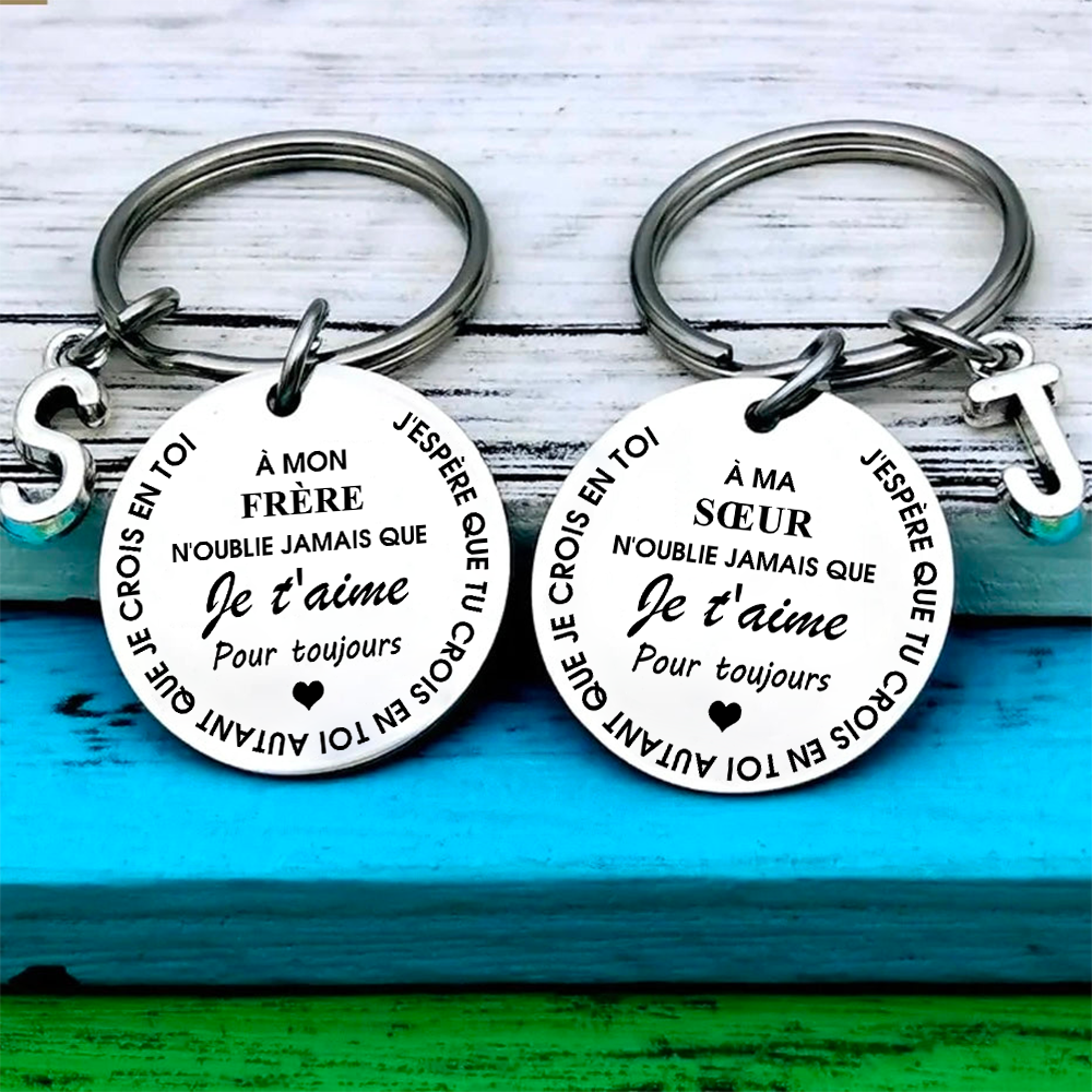 À ma sœur ou à mon frère - Porte-clés familial
