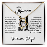 À ma Maman - Je t'aime - Collier cœur