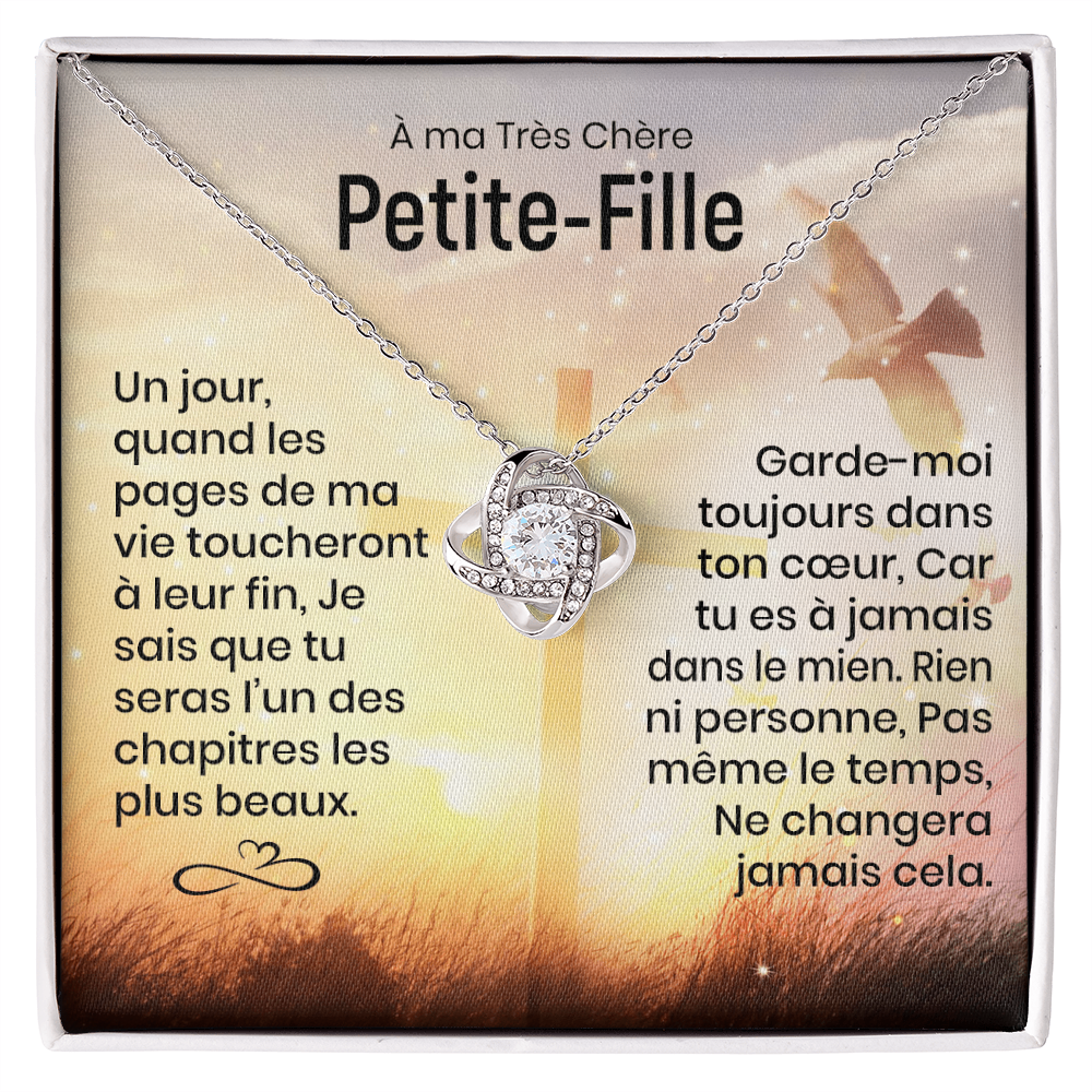 À ma Petite-Fille - Message qui fait fondre le cœur - Collier nœud