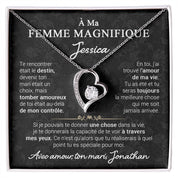 À ma Belle épouse - Collier coeur personnalisable