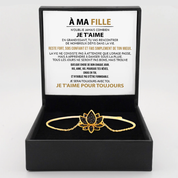 À ma Fille - Bracelet Lotus d'amour