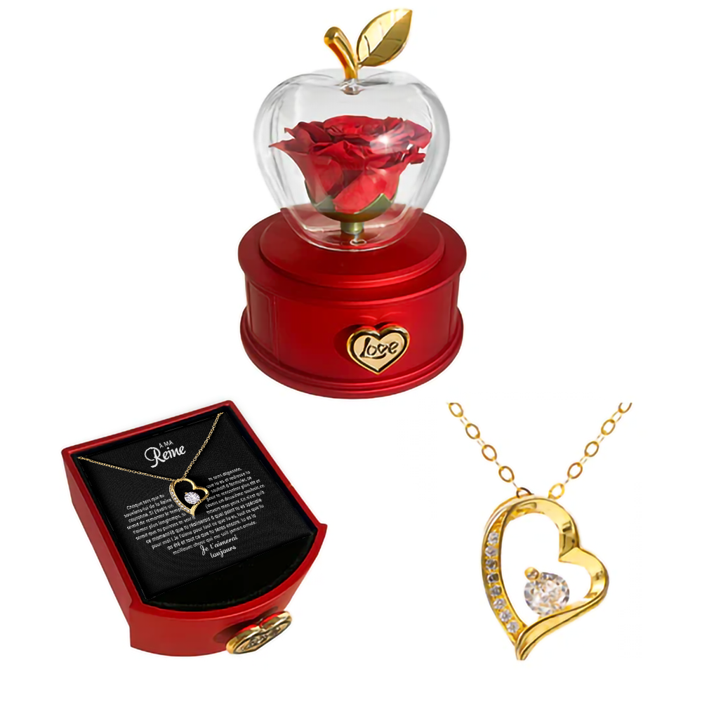 À ma Reine - Collier Rose éternelle