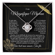 À ma Maman - Je t'aime de la part de mon fils - Collier nœud