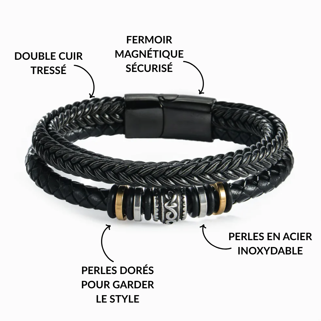 Bracelet À Mon Fils - Lien Indestructible Gravé