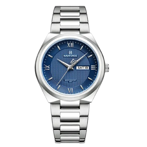 Montre Argent - Cadran Bleu Old Money