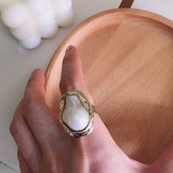 Adjustable Pearl Ring