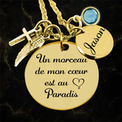 Un morceau de mon coeur - Collier commémoratif - Or Rose