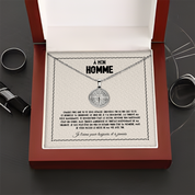 À mon Homme – « J’ai trouvé la pièce manquante » – Collier boussole - Or