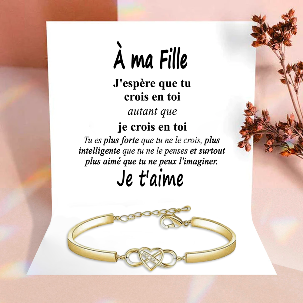 À ma Fille - Bracelet infini en or