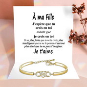 À ma Fille - Bracelet infini en or