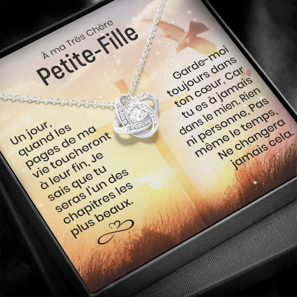 À ma Petite-Fille - Message qui fait fondre le cœur - Collier nœud