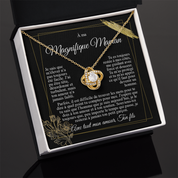 À ma Maman - Je t'aime de la part de mon fils - Collier nœud