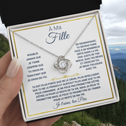À ma fille - Collier Noeud d'Amour