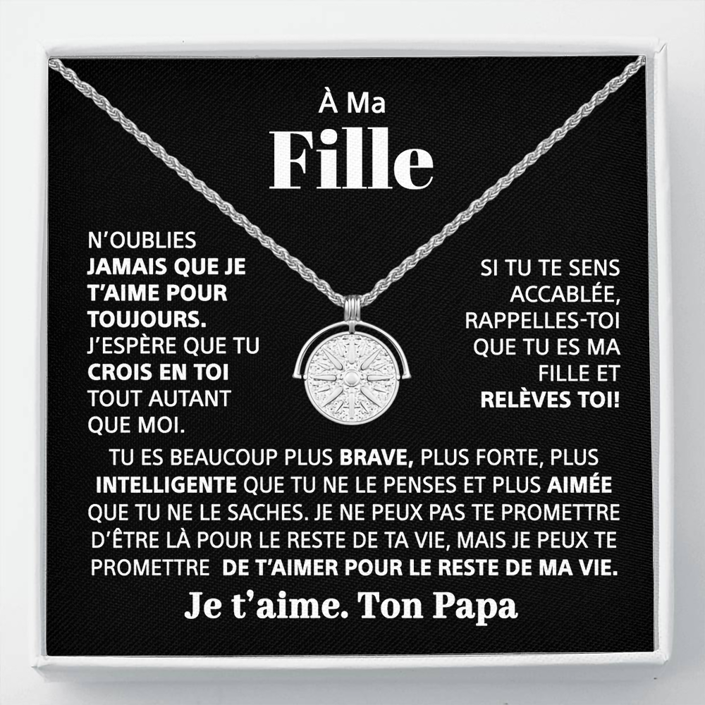 À ma Fille - Collier Soleil et Force