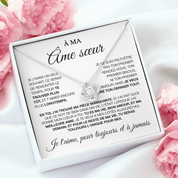 À mon âme sœur - Collier nœud d'amour - Or