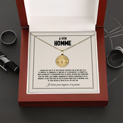 À mon Homme – « J’ai trouvé la pièce manquante » – Collier boussole - Or