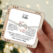 À ma Fille - Bracelet coeurs d'amour