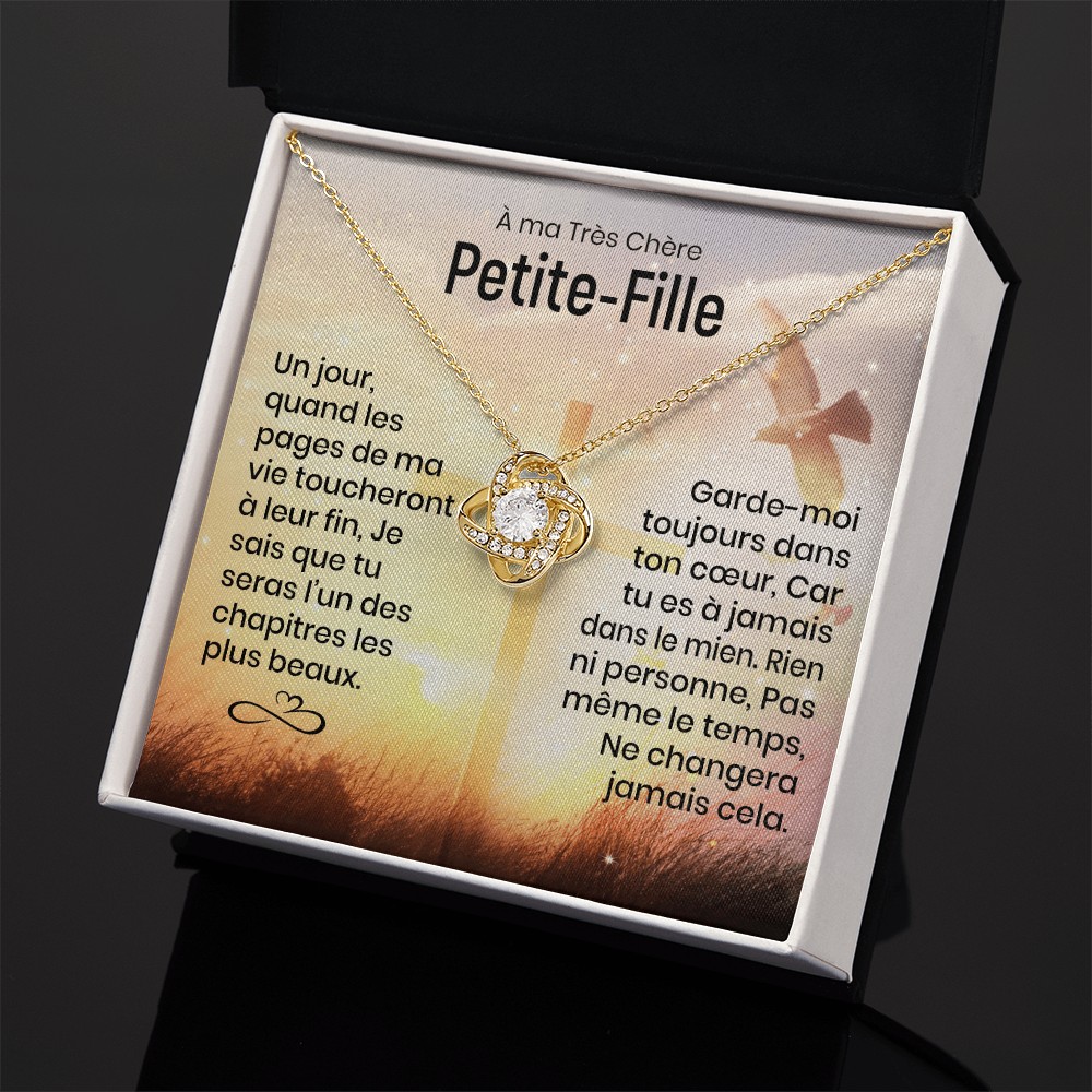 À ma Petite-Fille - Message qui fait fondre le cœur - Collier nœud