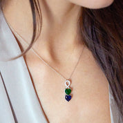 Collier de pierres de naissance Luxus - Coeur d'infini - Or